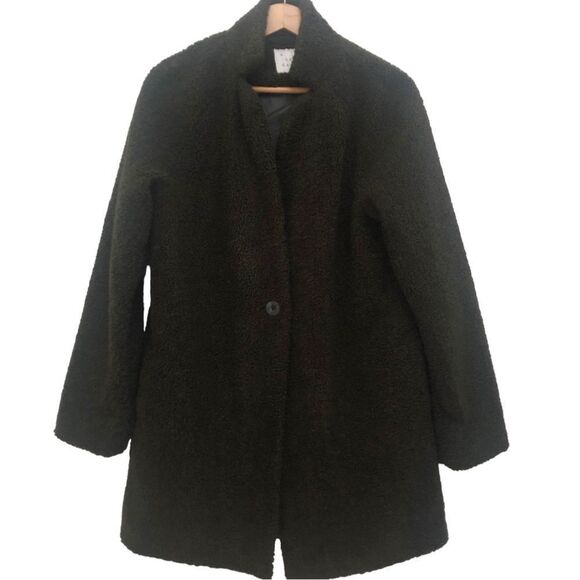 A new day Coat, teddy coat,  green size S - Picture 1 of 6
